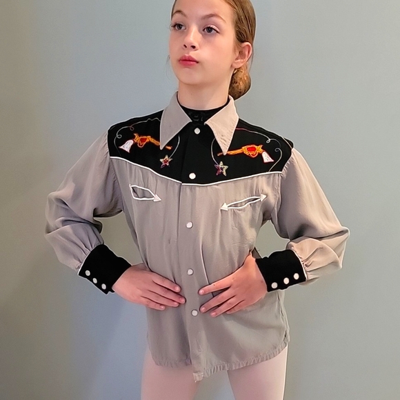 Shirts & Tops Vintage Hbarc Kids Western Shirt Poshmark